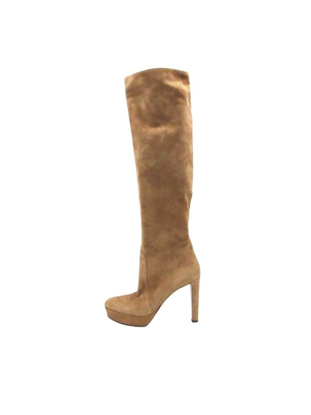 Prada Boots Suede Knee High Long Shoes Beige